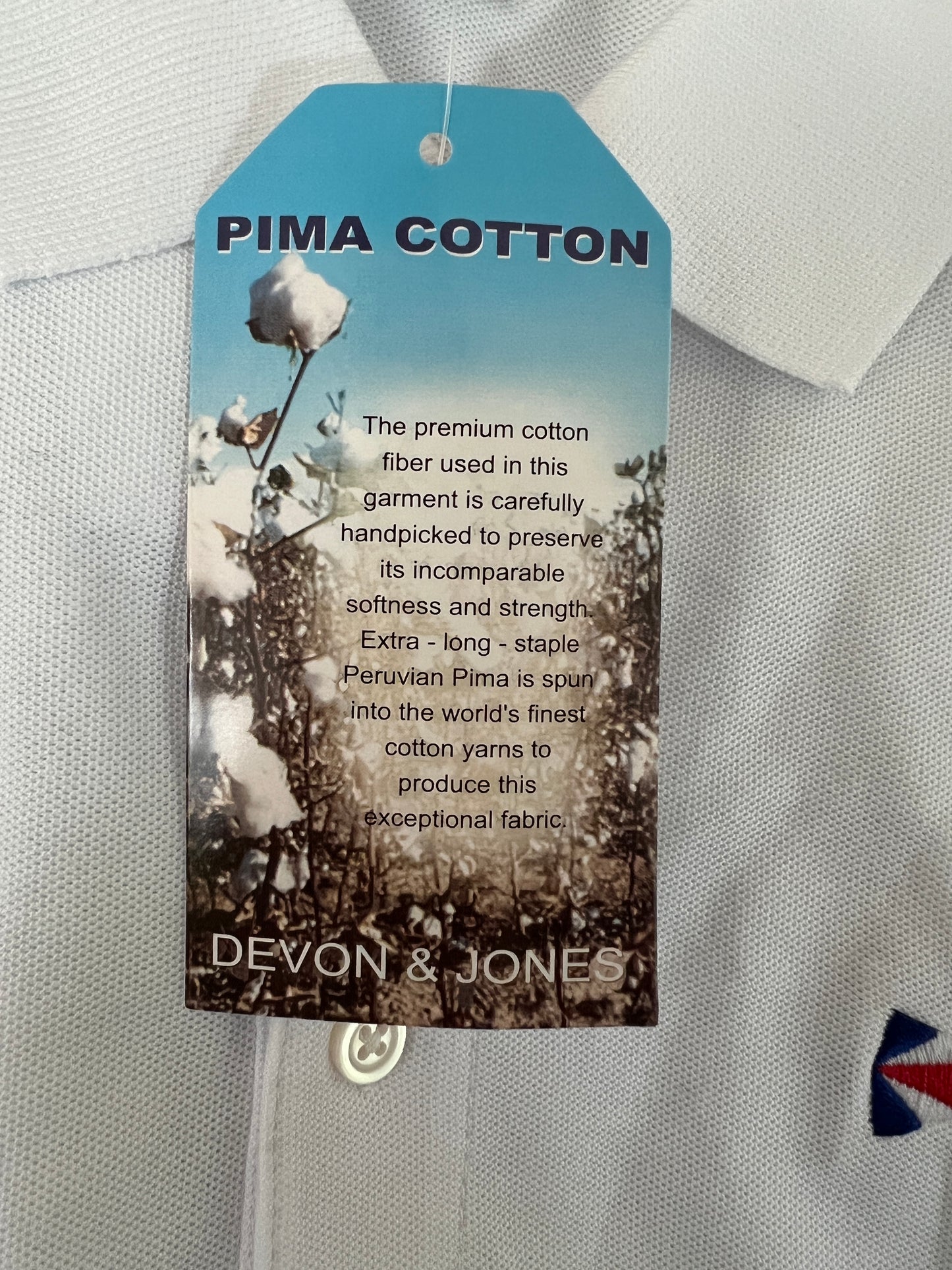 Adult Men's Devon & Jones Pima Piqué Polo With burgee