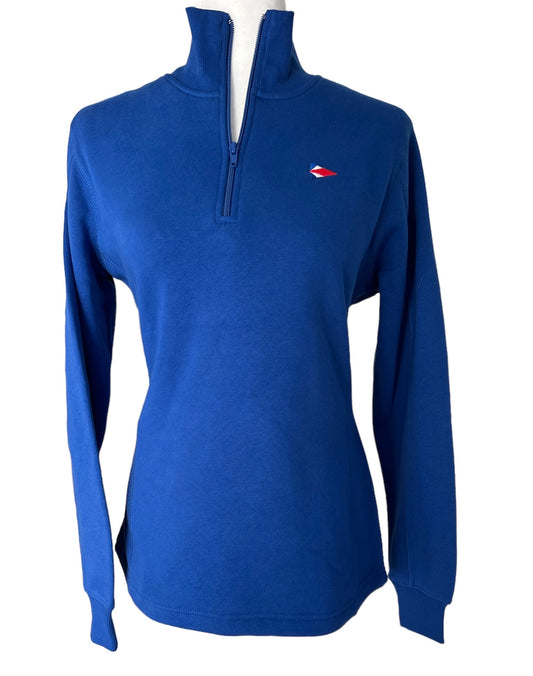 Women's Sport Tek 1/4 Zip Sweatshirt with Burgee Royal Blue