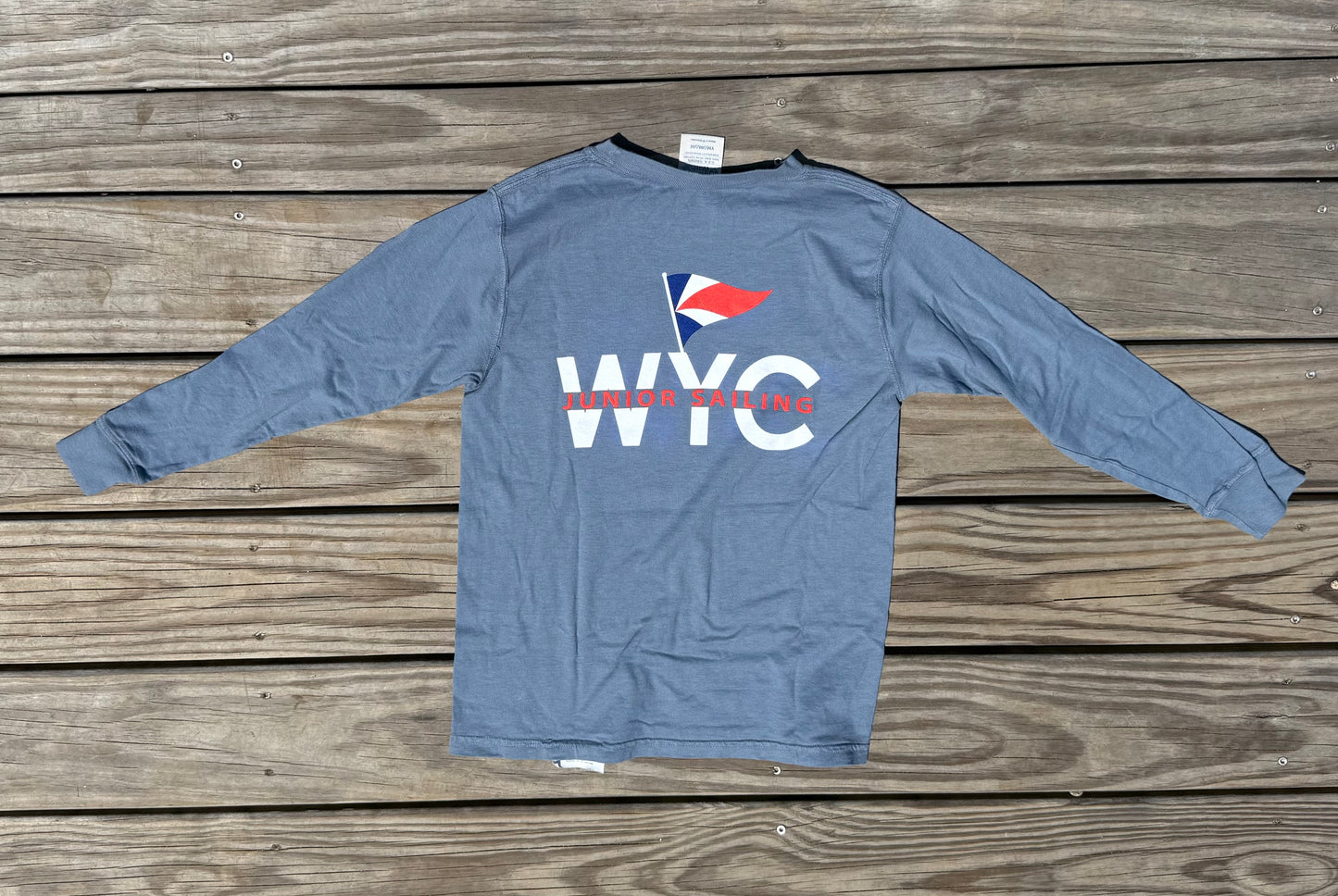 PRINTING DEFECT Cotton Long Sleeve Junior Sailing Team Shirt