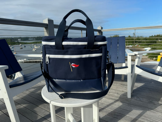 Cooler Bag - Hudson Sutler Navy Montauk with Burgee